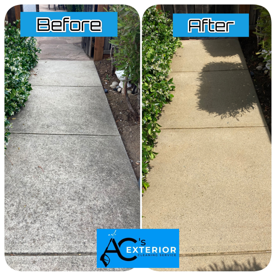 Gilroy cement walkway cleaning